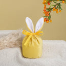 10Pcs/lot Easter Bunny Rabbit Bags Ears Velvet Bag Gift Box Sugar Box Wedding Candy Box Creative Cute Easter Decor Mixed Colour