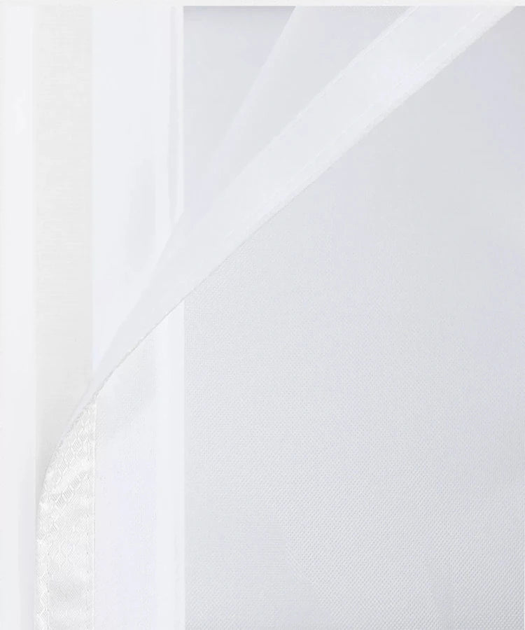 White Magnetic Screen Door – Mosquito Proof Diamond Mesh Curtain with Self-Adhesive Design