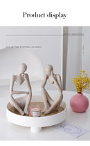 Nordic Abstract Woman Sculpture – Vilead Resin Thinker Figurine for Modern Home Decoration