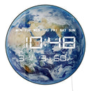 Blue Marble Earth Globe LED Clock – Digital Wall Clock for Bedroom, Home Decor, Electric Desk Display