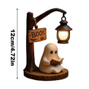 3D Resin Ghost Reading Lantern – Cute Halloween Ghost Night Light for Indoor Home Decor