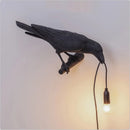 Lucky Bird Crow Resin Wall Lamp – LED Decorative Wall Light for Bedroom and Living Room Home Decoration