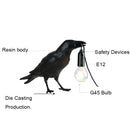 Lucky Bird Crow Resin Wall Lamp – LED Decorative Wall Light for Bedroom and Living Room Home Decoration