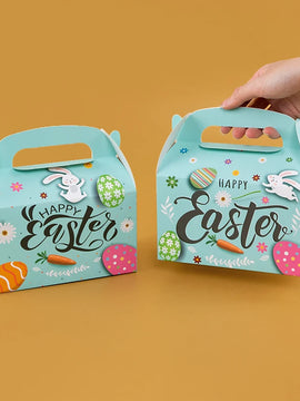StoBag Easter Party Gift Packaging Protable Box Decorationg Candy Cake Cookies Chocolate Snack Toy Desserts For Meeting Suppily