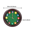 10-Inch Billiards Pool Ball Wall Clock – Round Pool Table Cool Clock