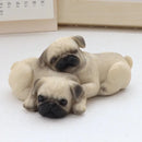 Pair of Pug Dog Statues – Resin Animal Ornaments for Home, Office & Children’s Birthday Gifts