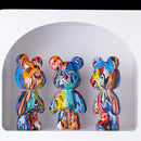 Cute Resin Bear Figurine – Art Sculpture Ornament for Home, Office & Living Room Decor
