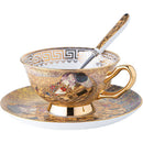 Ceramic European Coffee Cup Set – Bone China Tea Set, Luxury Afternoon Teacup Gift Box