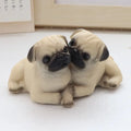 Pair of Pug Dog Statues – Resin Animal Ornaments for Home, Office & Children’s Birthday Gifts