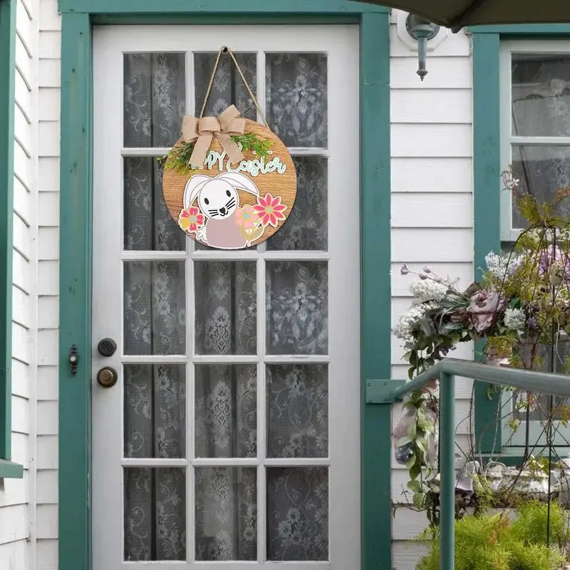 Easter Bunny Decorative Hanging Outdoor Patio Door Hanging Easter Door Decoration 2024 for Home Easter Decoration Supplies