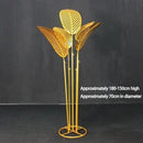 Stylish Wrought Iron Decoration of Banana Tree Leaf for Wedding Arch Stand Ceremony Aisle & Hotel Event Setup