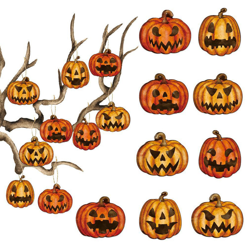 9pcs Halloween Party Decors Pumpkin Hanging Pendants Happy Halloween Ghost Festival Party Decoration for Home 2023 Pumpkin Decor