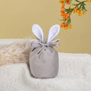 10Pcs/lot Easter Bunny Rabbit Bags Ears Velvet Bag Gift Box Sugar Box Wedding Candy Box Creative Cute Easter Decor Mixed Colour