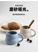 Cute Creative Ceramic Coffee Mug in Handmade Nordic Design 250ml for Breakfast Milk Cup Home Decor Art and as Gifts