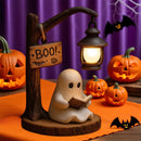 3D Resin Ghost Reading Lantern – Cute Halloween Ghost Night Light for Indoor Home Decor