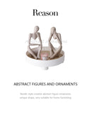 Nordic Abstract Woman Sculpture – Vilead Resin Thinker Figurine for Modern Home Decoration