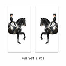 Wall Art of Classic Modern Horse Racing Canvas Poster in Scandinavian Style for Bedroom and Living Room