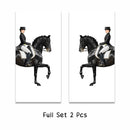 Wall Art of Classic Modern Horse Racing Canvas Poster in Scandinavian Style for Bedroom and Living Room