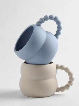 Cute Creative Ceramic Coffee Mug in Handmade Nordic Design 250ml for Breakfast Milk Cup Home Decor Art and as Gifts