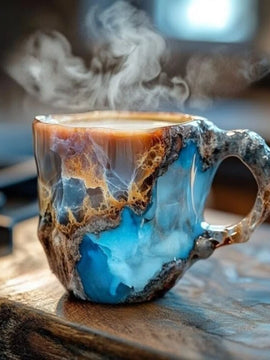 Crystal Coffee Mug – Multi-Colored Mineral Milk Mug, Colorful Christmas Mug Gift