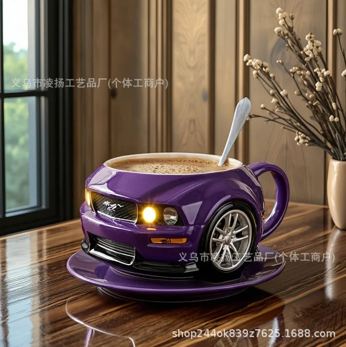 Mustang Horse Stainless Steel Coffee Mug – Durable Resin-Coated Cup for Office, Home & Gift Use