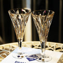 Crystal Glass Golden Red Wine Glass High Foot Wine Cup High-end Wine Set Gift Box Set Pair Cup