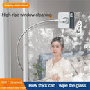 Household Glass Cleaning Brush – High-Rise Double-Sided Wiper for Easy Window Cleaning