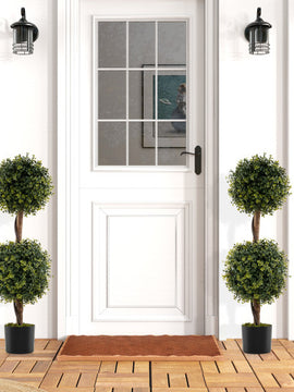 Set of 2 Artificial Double Topiary Ball Trees