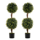 Set of 2 Artificial Double Topiary Ball Trees