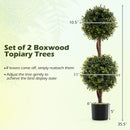 Set of 2 Artificial Double Topiary Ball Trees