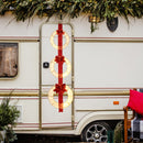 Set of 3 Christmas Lighted Wreaths with Warm White LED Lights and Bows