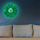 Neon Billiard Balls Wall Clock – LED Illuminated Glow in Dark Clock for Playroom, Bar, Snooker Game