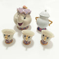 Disney Cartoon Beauty And The Beast Teapot Mug Mrs Potts Chip Cogsworth Clock Tea Pot Cup One Set Lovely Gift Fast Post