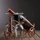 Wine Rack Like A Bike With Bottle And Glass Holder For Décor