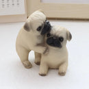 Pair of Pug Dog Statues – Resin Animal Ornaments for Home, Office & Children’s Birthday Gifts