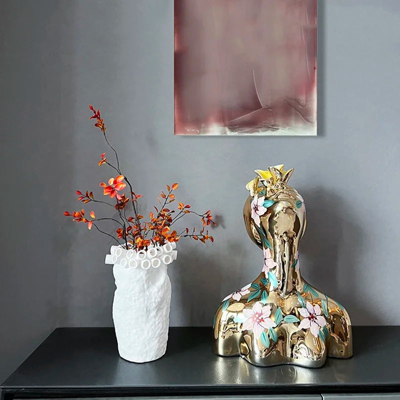 Decorati Abstract Goddess Statue – Half Body Electroplated Figurine for Home & Tabletop Decor