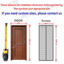 Insect-Proof Magnetic Screen Door – Black Mesh Curtain for Mosquito & Fly Protection Indoors