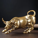 Vilead Resin Gold Wall Street Bull OX Statue Ornament Office Desk Decorative Living Room Interior Home Decoration Accessories