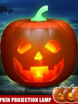3 in 1 Halloween Flash Talking Singing Animated LED Pumpkin Projection Lamp for Home Party Lantern House Decorations Props