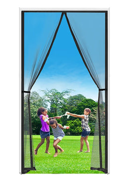 Custom Size Magnetic Door Screen – Automatic Closing Mosquito Net Curtain for Home & Kitchen
