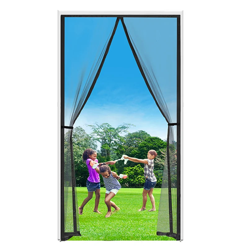 Custom Size Magnetic Door Screen – Automatic Closing Mosquito Net Curtain for Home & Kitchen