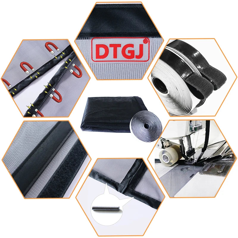 Adjustable Magnetic Screen Door – Custom Fit Anti-Mosquito Mesh Curtain for Indoor Living Spaces