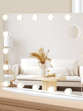 Vanity Mirror with 18 Dimmable LED Bulbs and 3 Color Lighting Modes