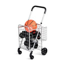 Heavy Duty Folding Utility Shopping Double Cart