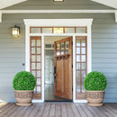 2 Pieces 15.7 Inch Artificial Boxwood Topiary Ball Tree Set