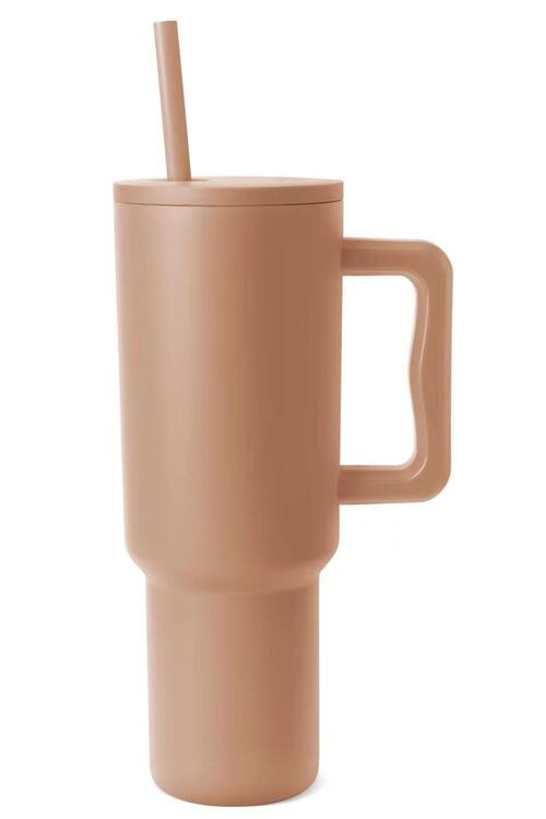 ClaudiaG Monochromatic Stainless Steel Tumbler with Matching Straw