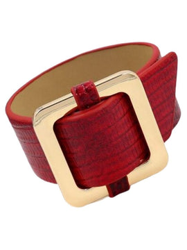 Square Lock Bracelet -Red