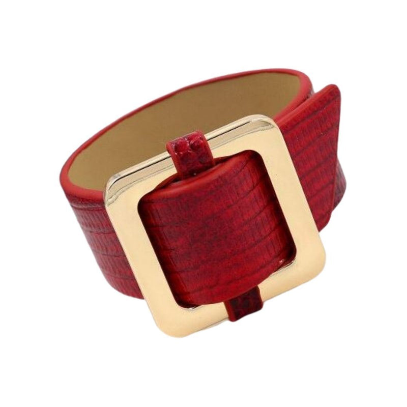 ClaudiaG Square Lock Bracelet -Red