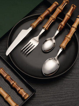Bamboo Flatware Place Set of 4