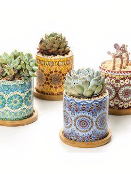 Mandala Planter Set of 4